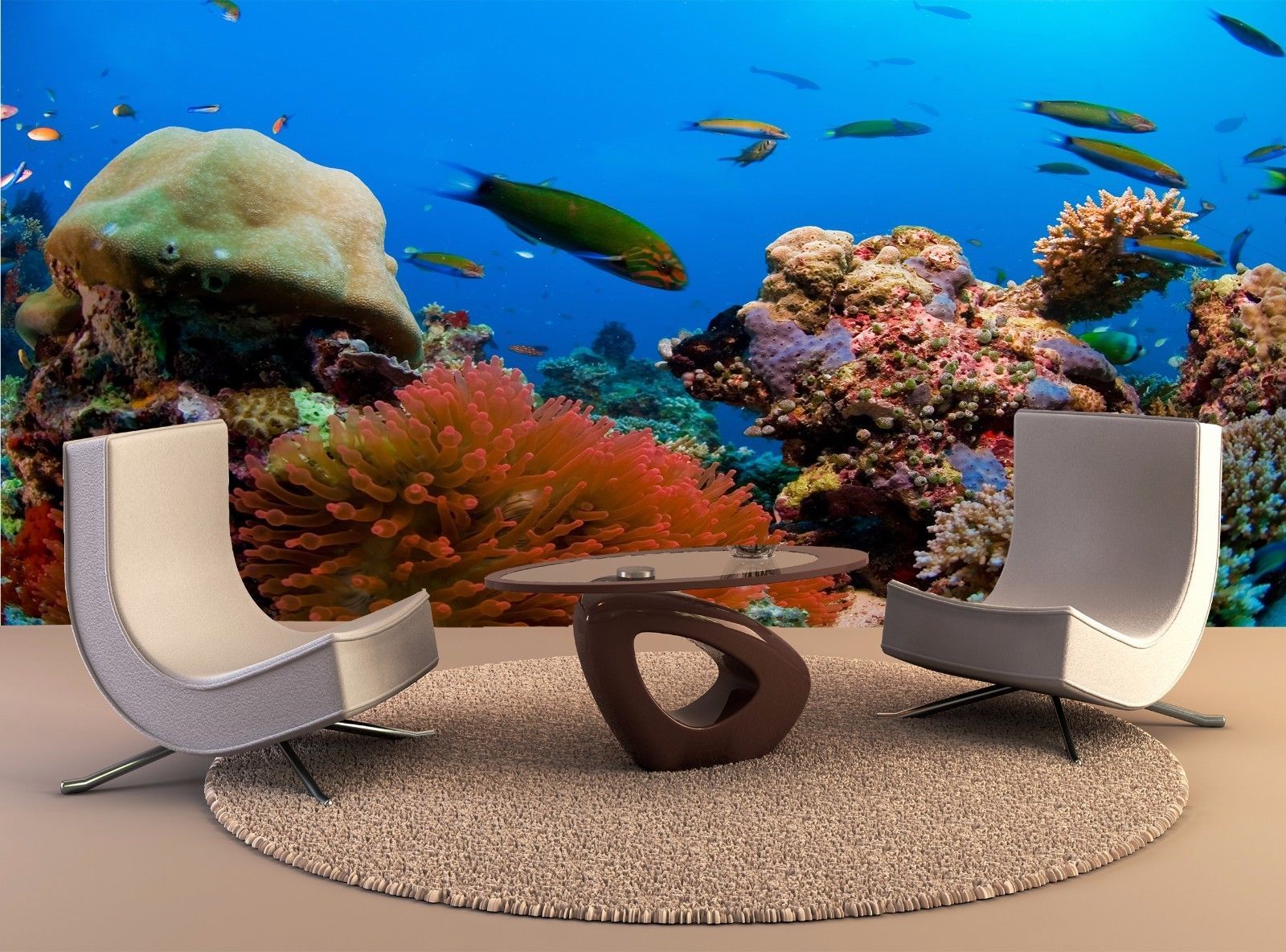 Large Wall Print Coral reef Photo Art Wallpaper Mural Tapestry Decor