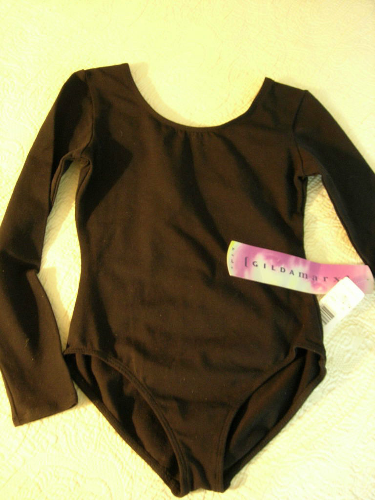 NEW WITH TAGS CHILDS 12-14 VELVET LONG SLEEVE LEOTARD BY GILDA MARX 