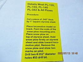 Details West # PL-255 Snow Plow Low Profile with Open MU Doors, ATSF, BNSF (HO) image 2