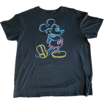 Disney Mickey Mouse &#39;neon like&#39; T Shirt Large - $10.39