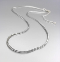 CLASSIC Designer Style Thin Silver 16&quot;+2&quot; Extender Foxtail Cable Chain N... - $9.99