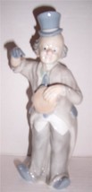 Lladro "Clown Playing A Tambourine" Fine Porcelain Figurine - $190.68