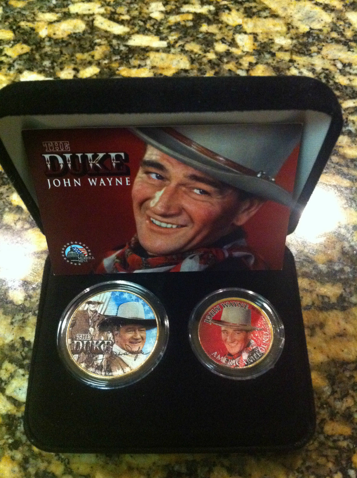 JFK HALF DOLLAR /& IOWA STATEHOOD QUARTER /& $2 BILL!! JOHN WAYNE 24KT GOLD U.S