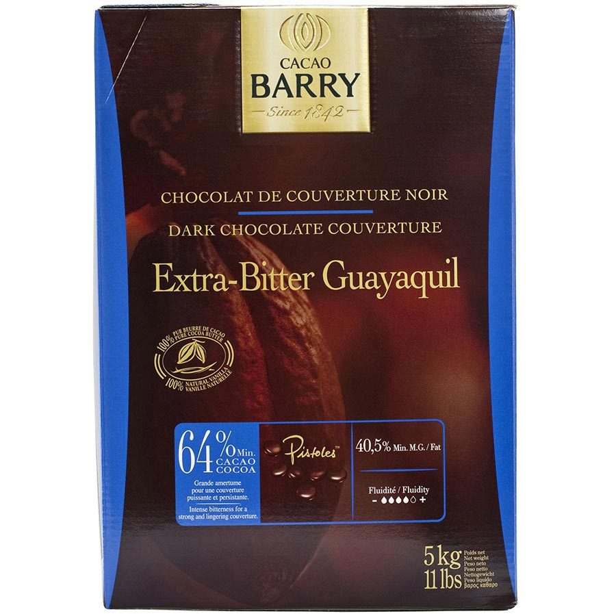 Cacao Barry Dark Chocolate 64 Cacao ExtraBitter Guayaquil 11 lb