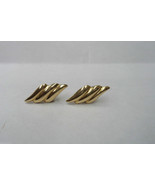 Elegant 18K 750 Yellow Gold Arabic Earrings 3 Tier Bar Wing 1.5g - $114.99
