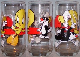 Pepsi Glass Warner Bros Looney Tunes 1979 Tweety - $10.00