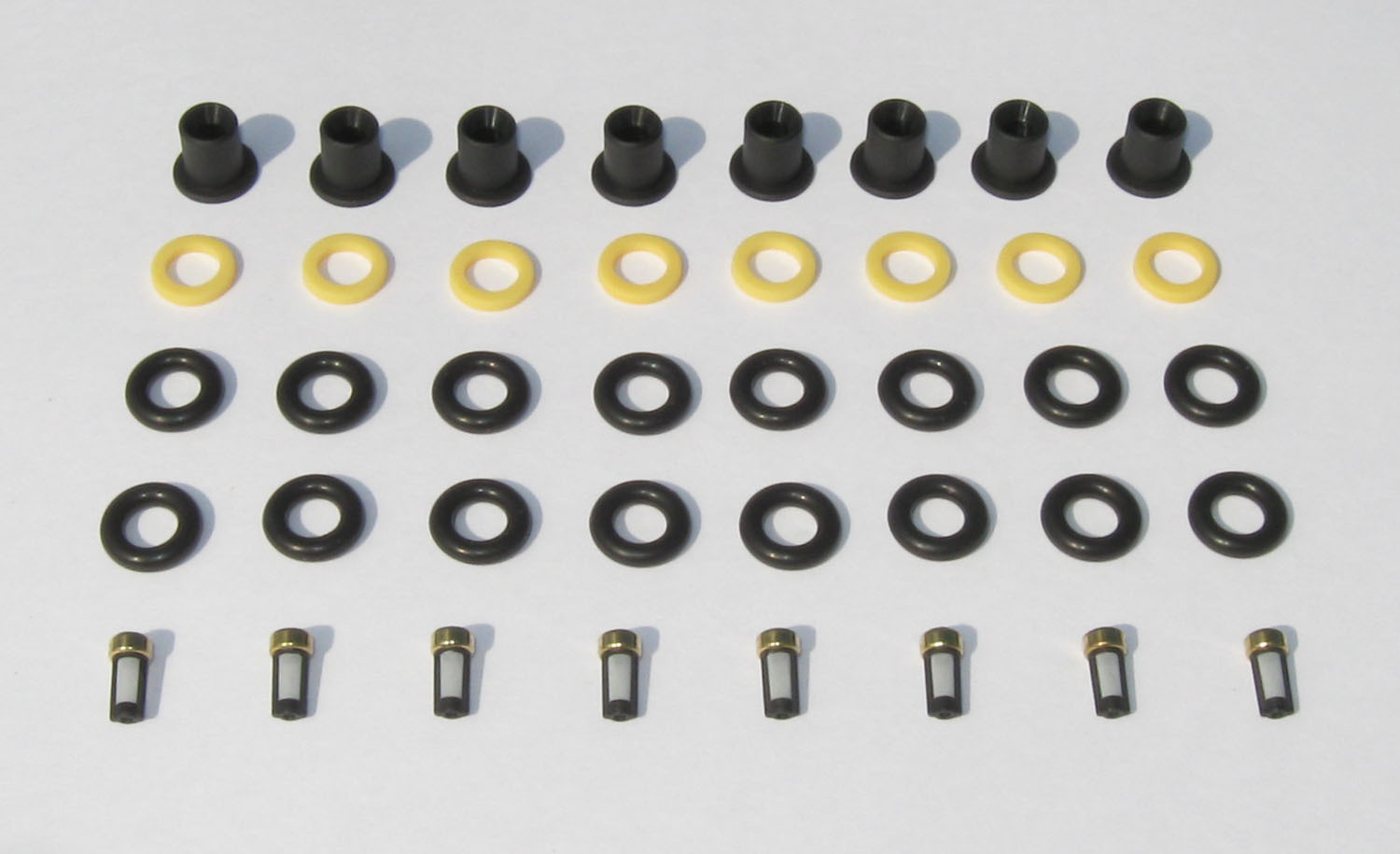 V6 Fuel Injector Service Repair Kit O-Rings Filters Seals Pintle Caps