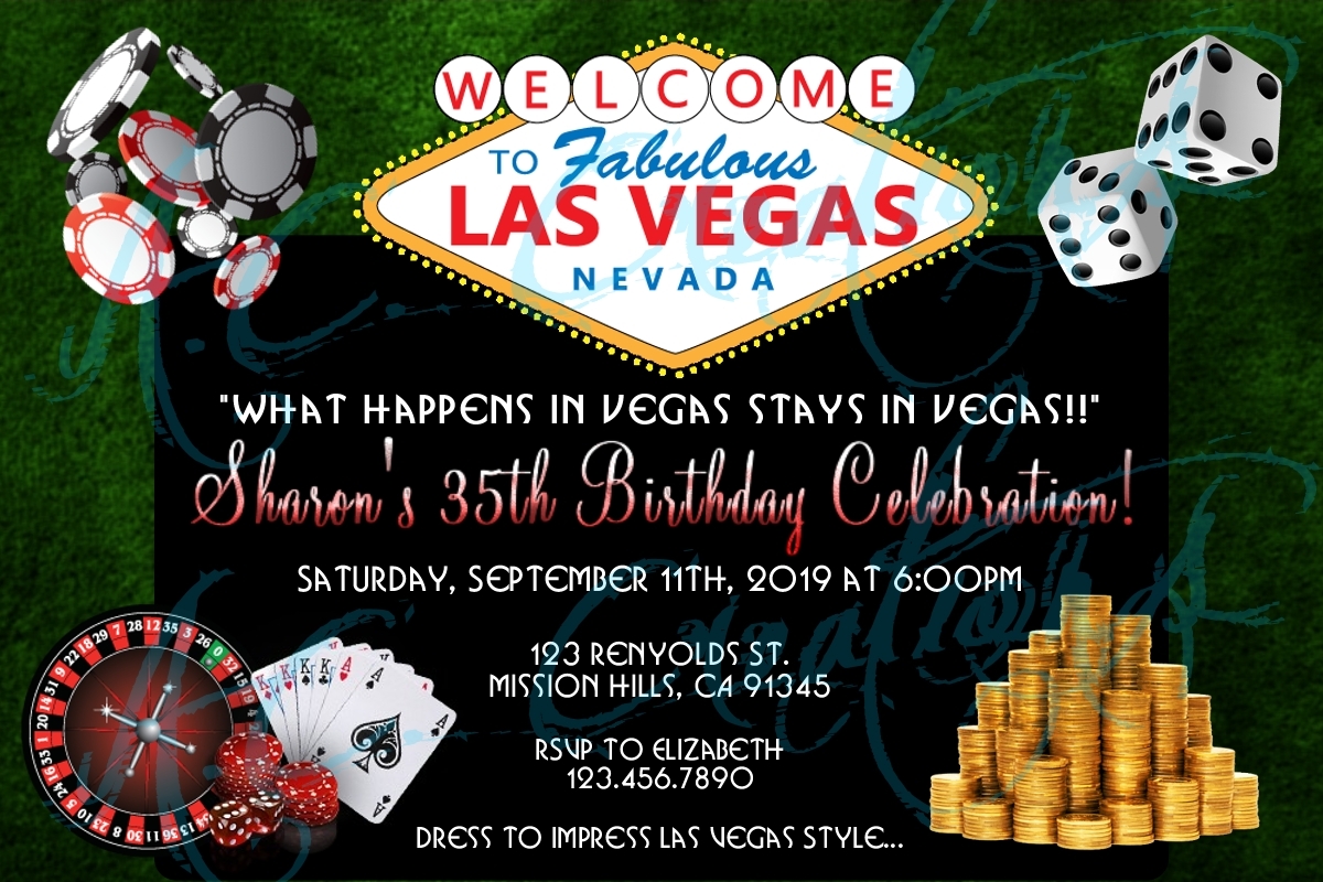 casino themed invite