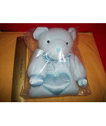 Toy Gift Plush Baby Blue Mary Meyer Teddy Bear Blanket Stuffed Animal Heart New - $23.74