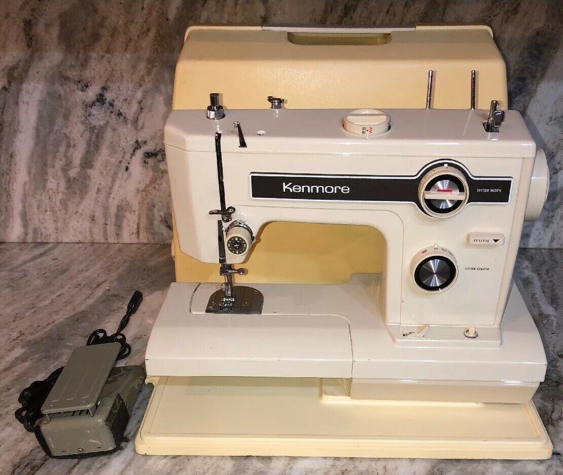 Kenmore Sears Model 148.15210 Sewing Machine W Case & Foot Pedal-RARE ...