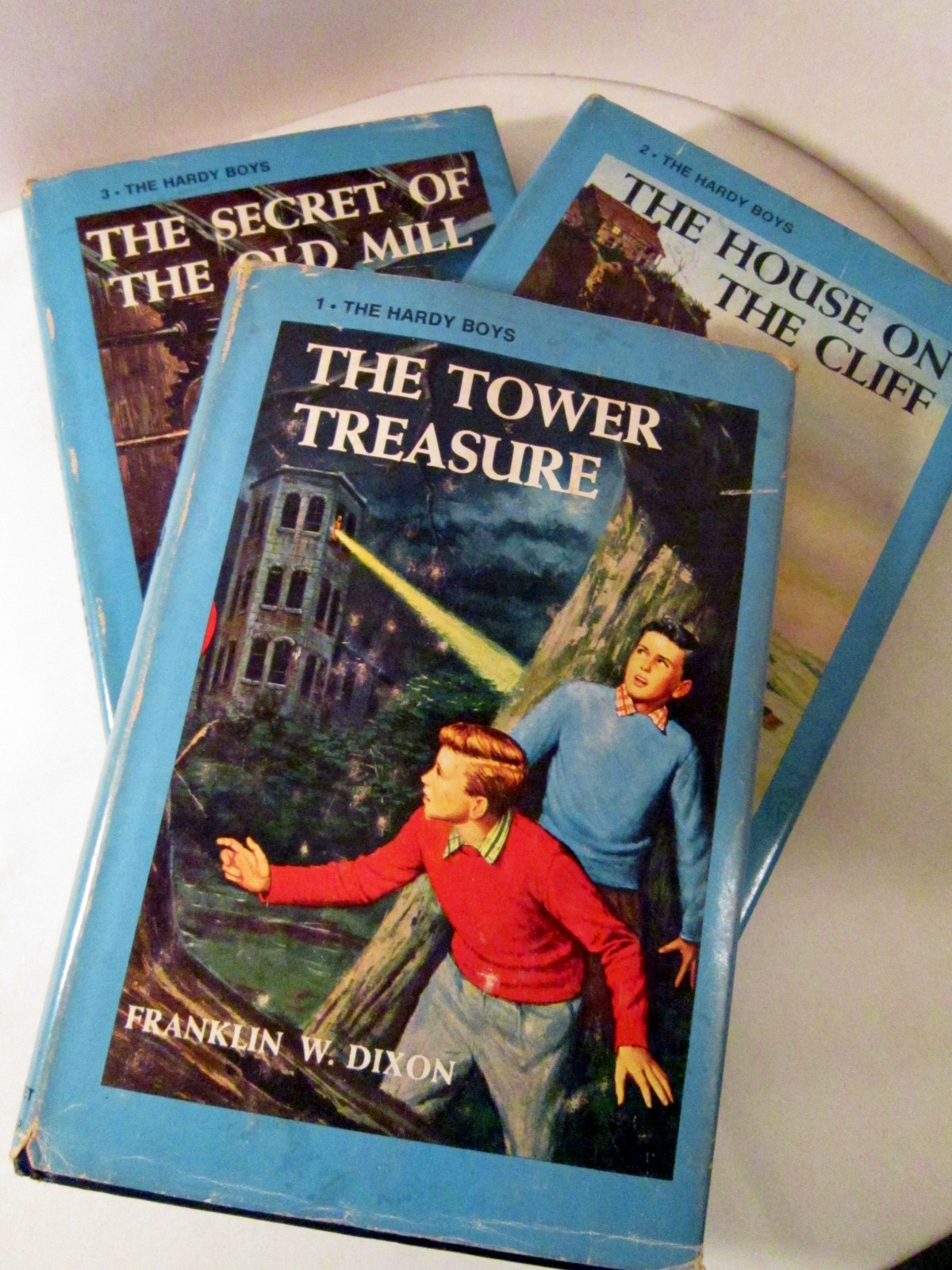 Hardy Boys first 3, Tower Treasure, House On Cliff, Secret Old Mill ...