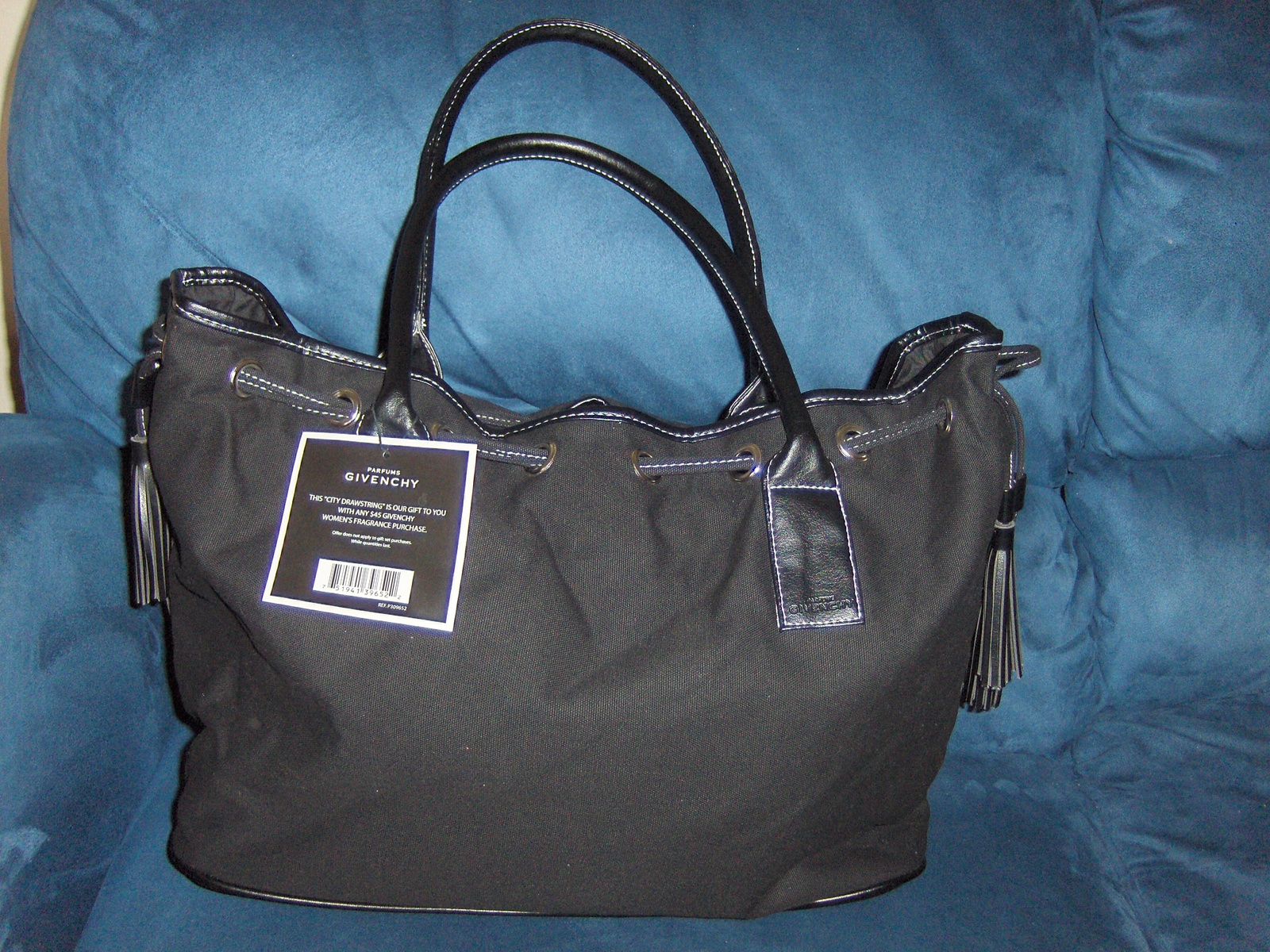 Givenchy Parfums City Drawstring Black Purse Handbag Tote Bag Shopper ...