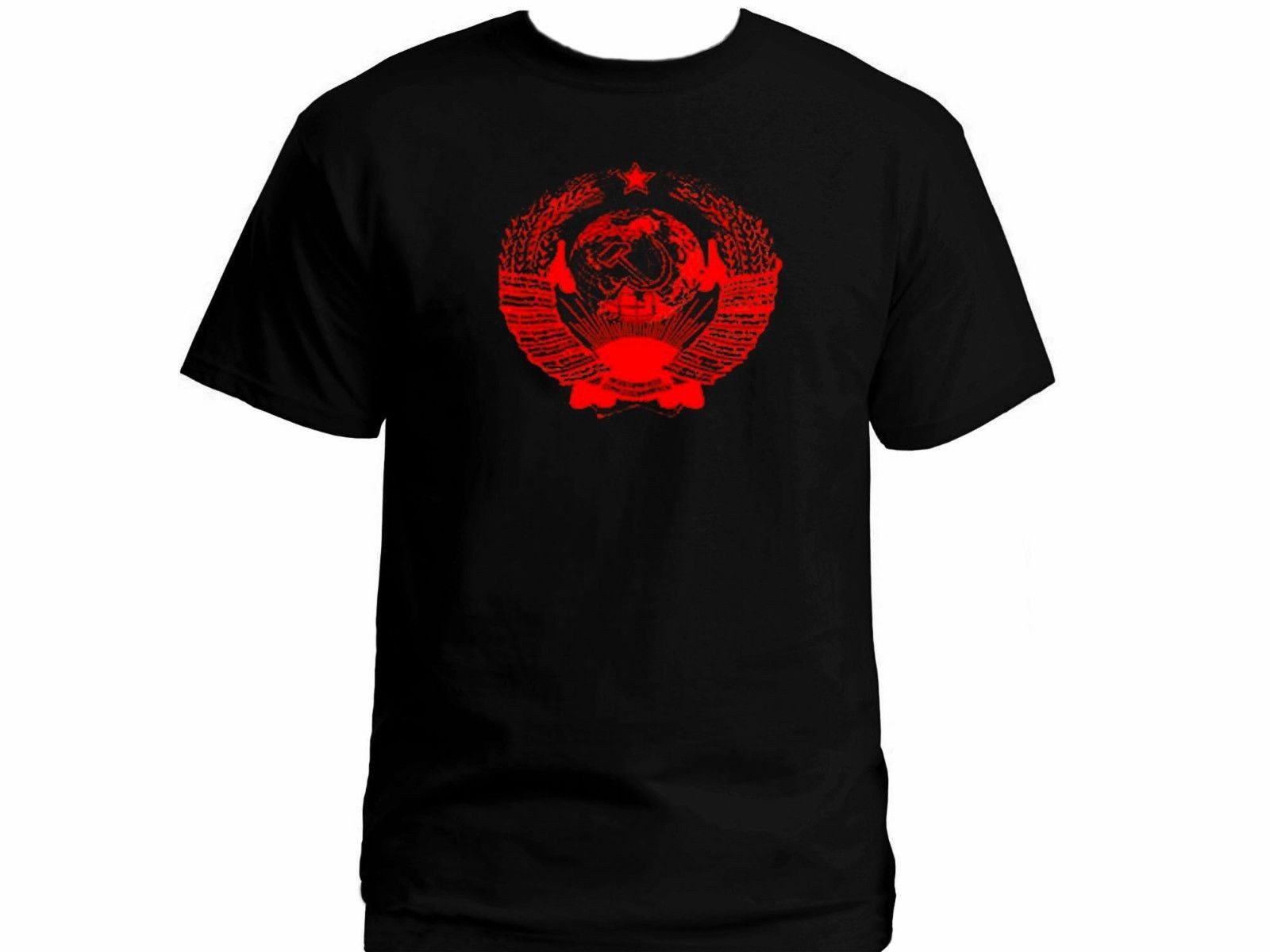 Soviet USSR cccp kgb Russian retro clothing graphic black new t shirt ...