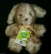 14" Vintage Gerber Easter Bunny Rabbit Baby Stuffed Animal Plush Toy W Tag Brown - $36.12