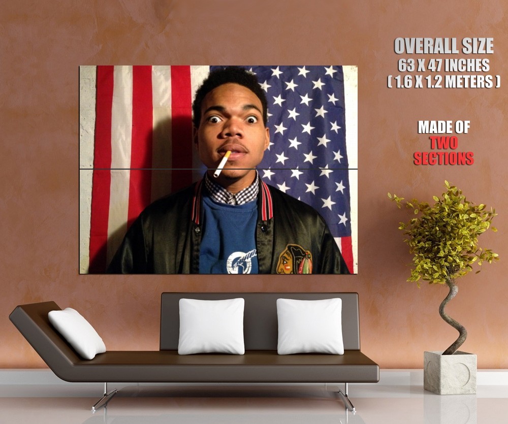 Chance The Rapper Flag Rap HipHop Music GIANT Huge Print Poster Art