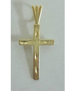 14K Yellow Gold Ladie&#39;s 1&quot; Cross Crucifix Pendant  .6g Ma Mark Anthony 1099 - $49.99