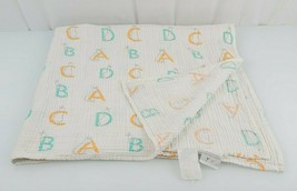 Aden + Anais Pat the Bunny Rabbit ABCD Letter Alphabet Muslin Baby Blanket  - $49.49