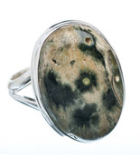 Special Sale, Abstract Jasper Ring Size 8 or Q (UK) , One of a kind - $18.40