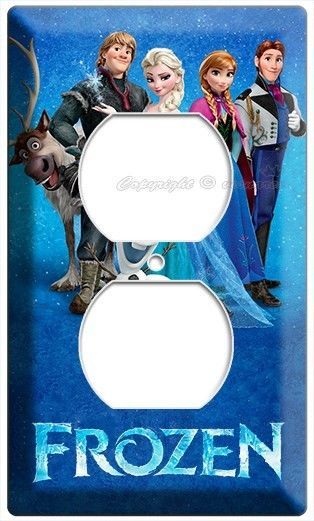DISNEY FROZEN ANNA ELSA HANS OLAF OUTLET COVER WALL PLATE CHILDREN'S PLAY ROOM