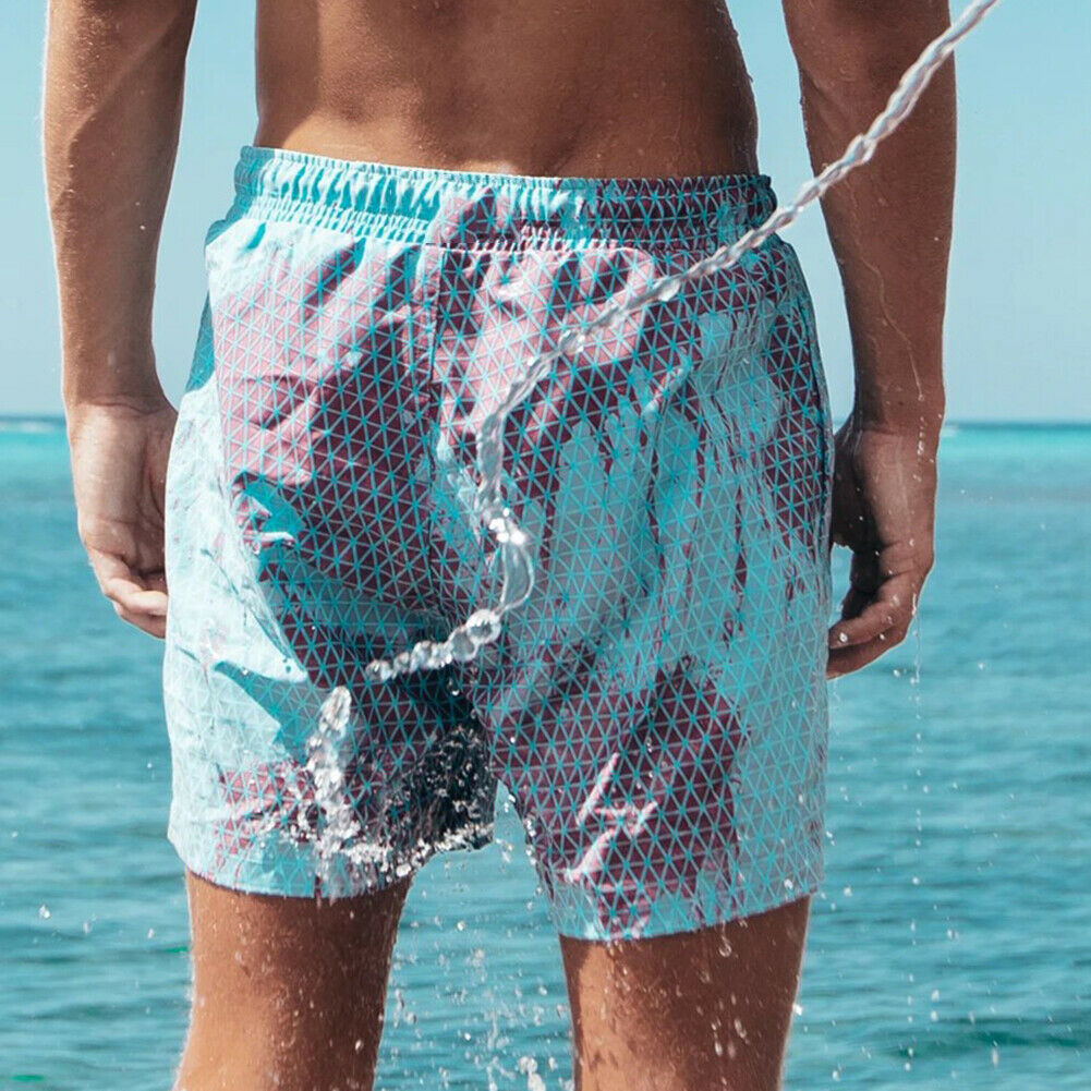 2020 Men Color-changing Shorts Magical Change Color Beach Shorts ...