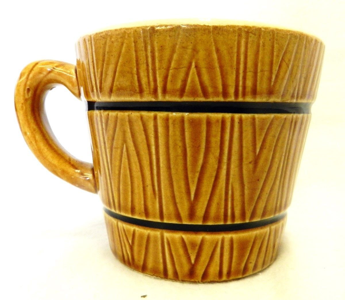 wooden barrel mugs