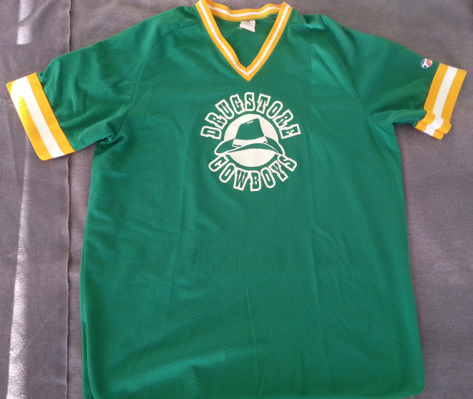 Primary image for Retro Rec Baseball Jersey - The Drugstor Cowboys - Great Grapnic 