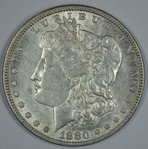 1880 P Morgan circulated silver dollar XF details - $40.00