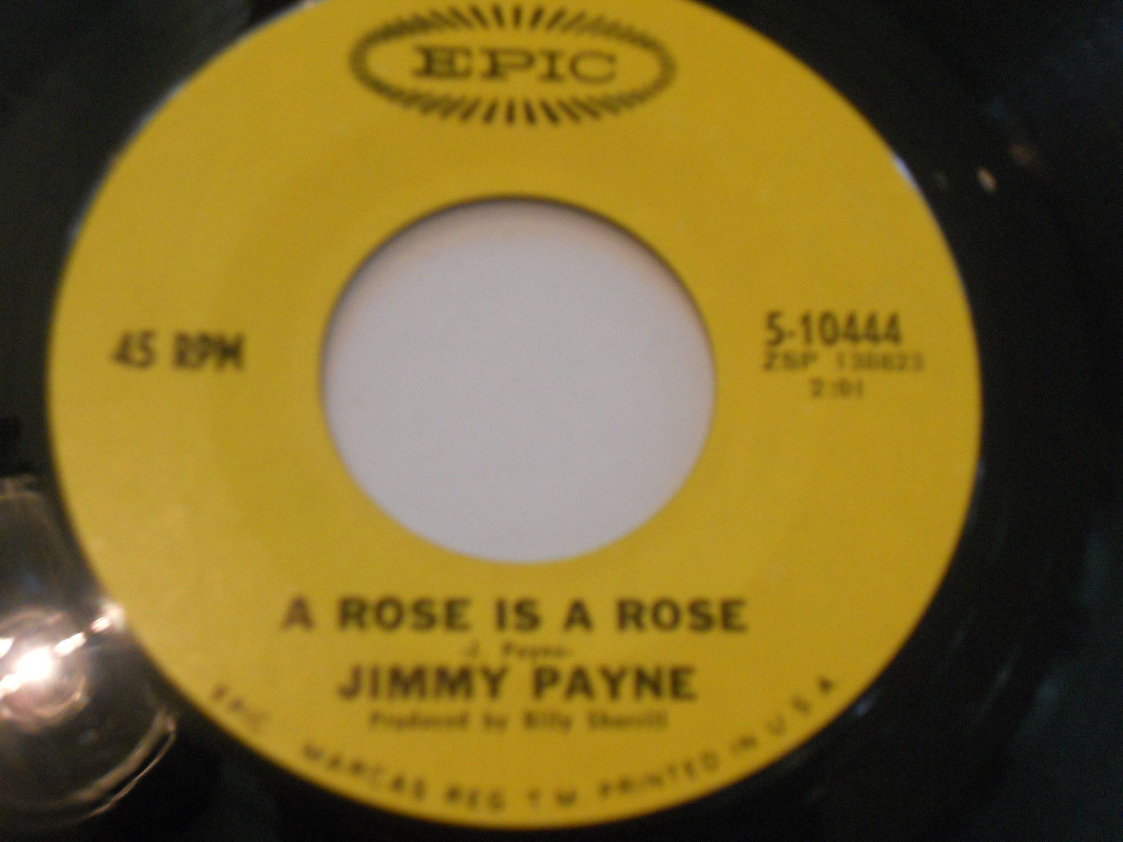 Primary image for JIMMY PAYNE VG++ A Rose Is A Rose 45 L.A. Angels Epic 5-10444 vinyl