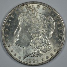 1891 P Morgan silver dollar BU details - $65.00
