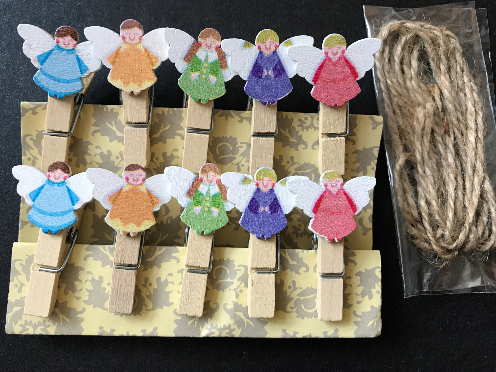 Angel Paper Clips,Pin Clothespins,Photo Hanging Wooden Clips,Gifts Party Favor