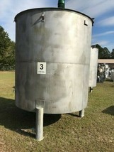 2600 Gallon Vertical Stainless Steel Mix Tank W Lightnin Mixer Cone Bottom - $17,500.00