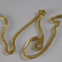 SOLID 18K YELLOW GOLD CHAIN NECKLACE WITH EAR LINK, 17.72 IN. MADE IN ITALY image 3