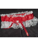 Red Satin And Lace Garter - New - $5.87