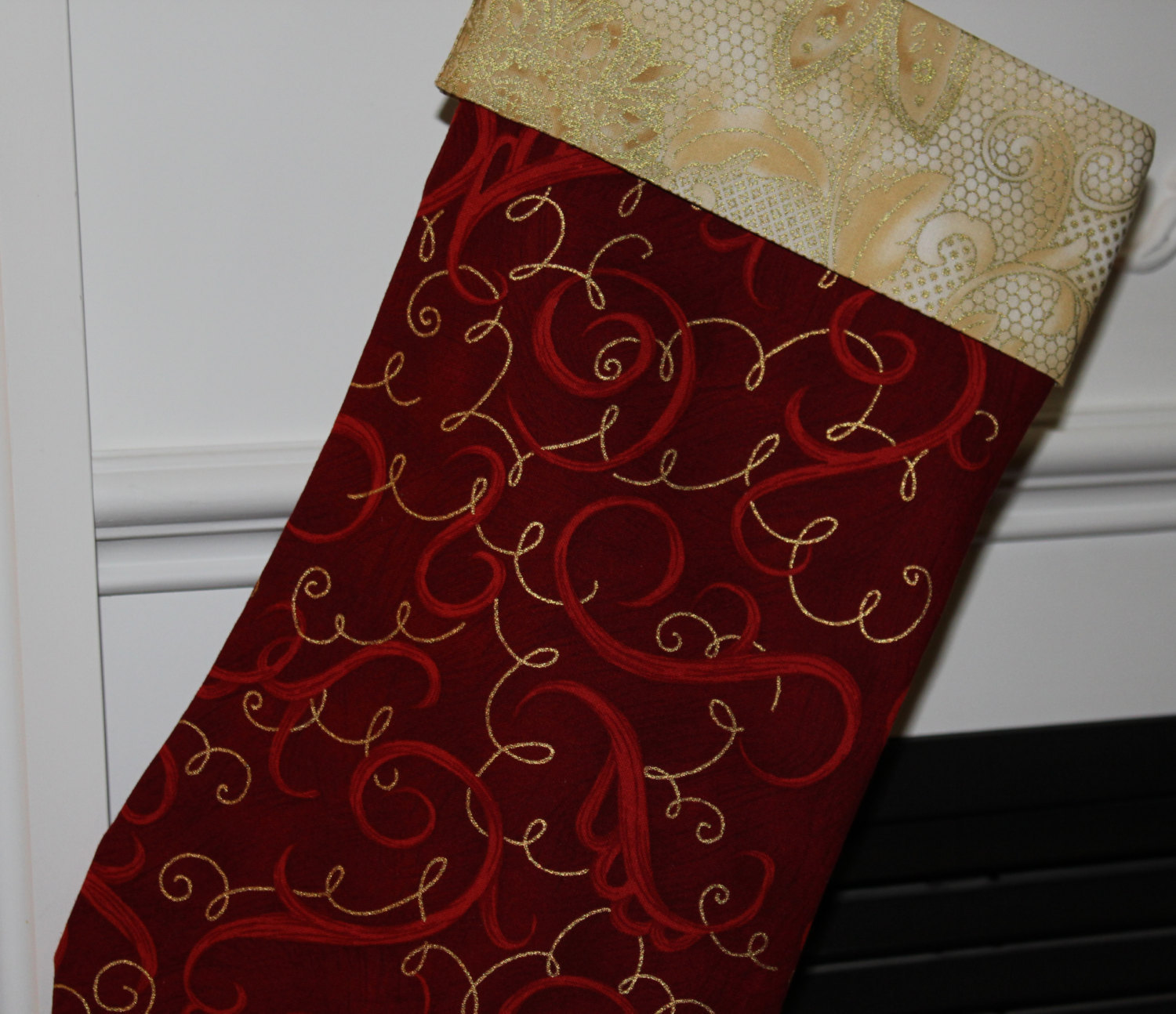 Elegant Christmas Stocking - Stockings & Hangers