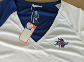 Cutter & Buck NCAA Tulsa Golden Hurricanes Womens V Neck Tee White Grey XL NWT - $11.88