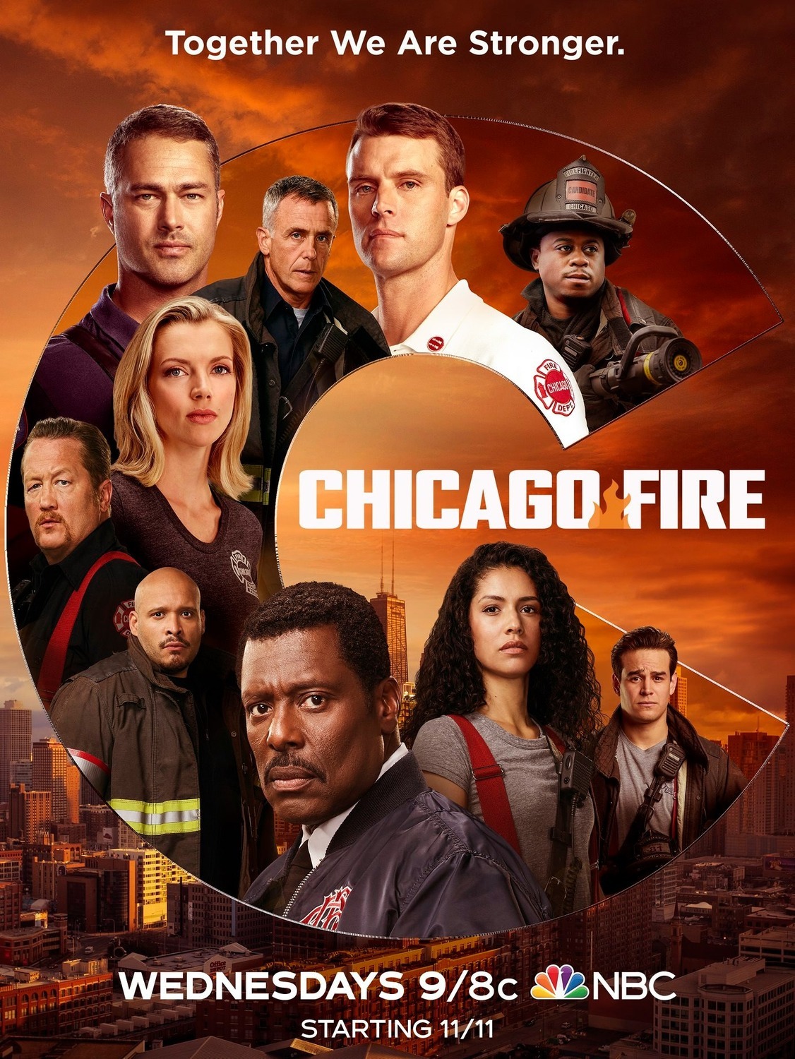 Chicago Fire Poster Firefighters Season 9 TV Series Art Print Size 24x36 27x40
