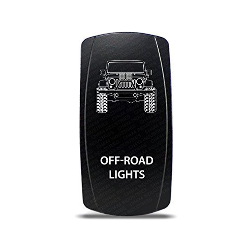 CH4X4 Rocker Switch Jeep Wrangler JK Off-Road Lights Symbol 2- Blue Led