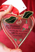 NWT Friendship Blessings Glittered Heart Suncatcher Ornament - $12.99