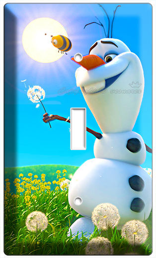 DISNEY FROZEN OLAF SNOWMAN DREAMING OF SUMMER SINGLE LIGHT SWITCH PLATE BEDROOM