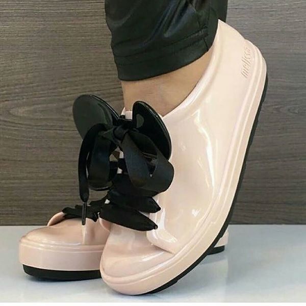 Image of Melissa Be + Disney Sneakers for Adults Woman Mickey Mouse NEW [PINK]