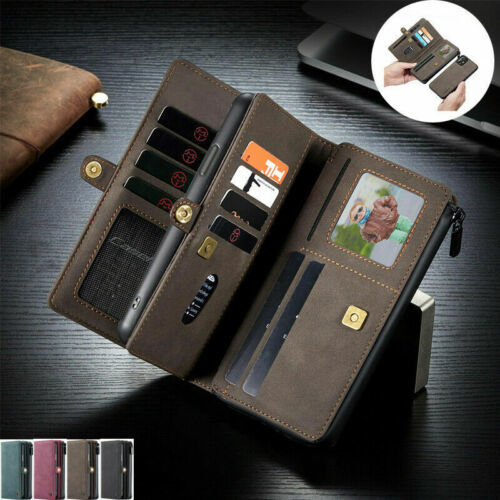 For iPhone 13 12 Pro Max 11  8 Magnetic back case Leather Wallet Flip Case Cover