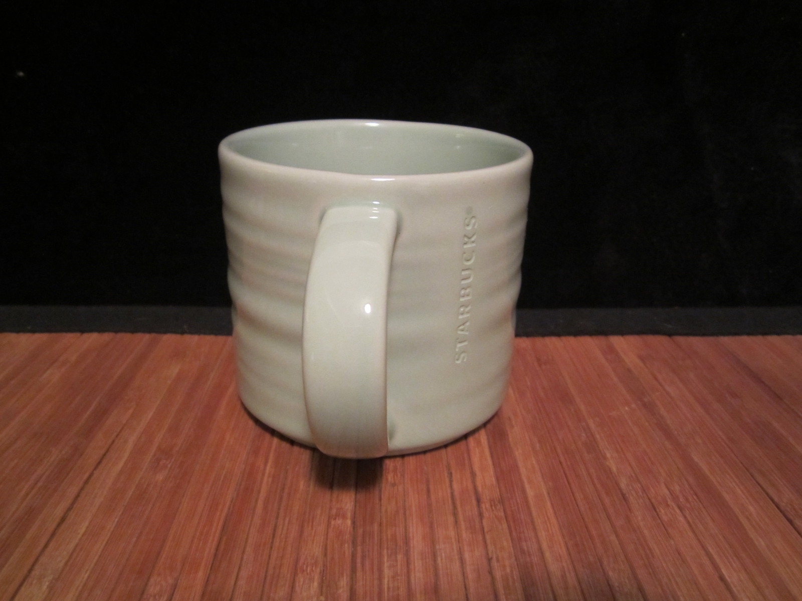 2014 Starbucks Stackable Ripple Ceramic Coffee Mug Tea Cup Sea glass ...