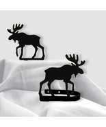 Wrought Iron Curtain Tie Backs Pair Of 2 Moose Silhouette Window Treatments - $31.92