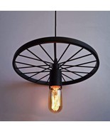 Plafonnier Noir Lampe Suspendue Rétro Roue Industrielle Steampunk... - $208.78