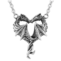 Steam'in’ Hot Love  Dragon Heart  Pendant Necklace 316L Surgical Stainless Steel - $31.49