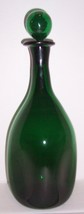VINTAGE LARGE HANDBLOWN BLENKO EMERALD GREEN PINCHED GLASS TABLE DISPLAY - $175.00