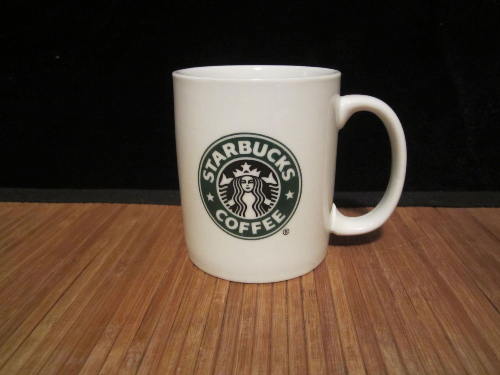 2006 Starbucks Coffee Mug Tea Cup White with Green Mermaid logo - Starbucks