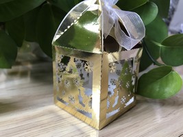 Christmas Tree Laser Cut Gift Boxes for Christmas Bridal Birthday Favors,100pcs  - $34.00