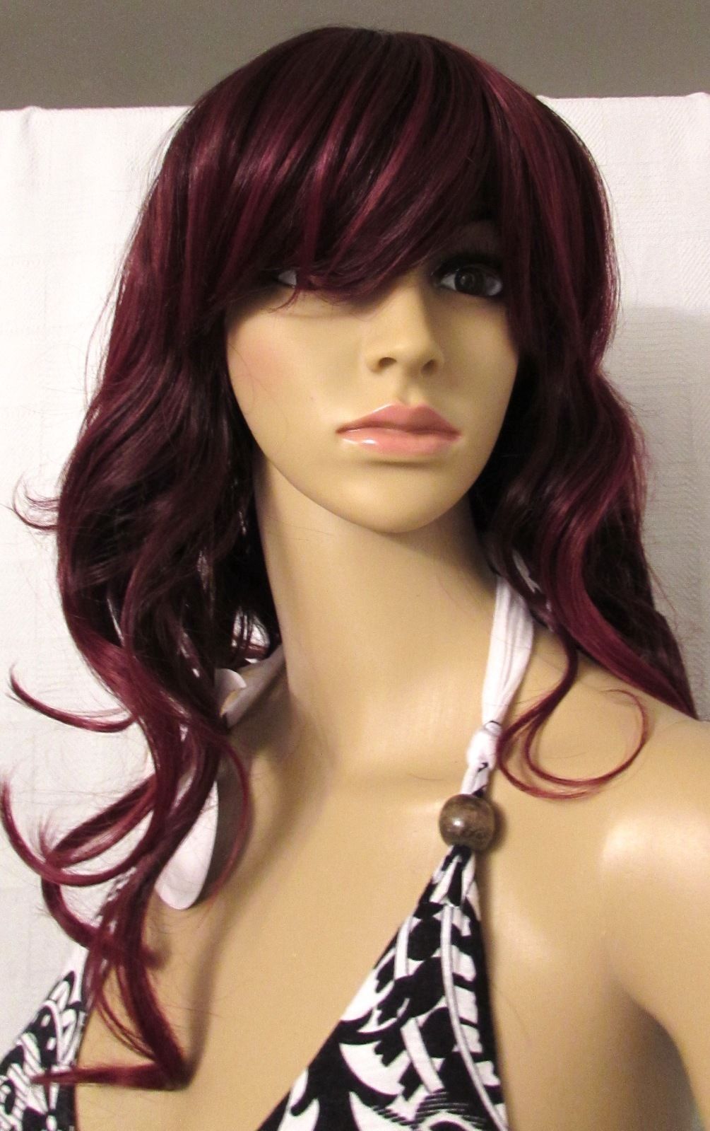 New Super Star Hair Beauty Long Blended Color Full Wig Straight Wavy