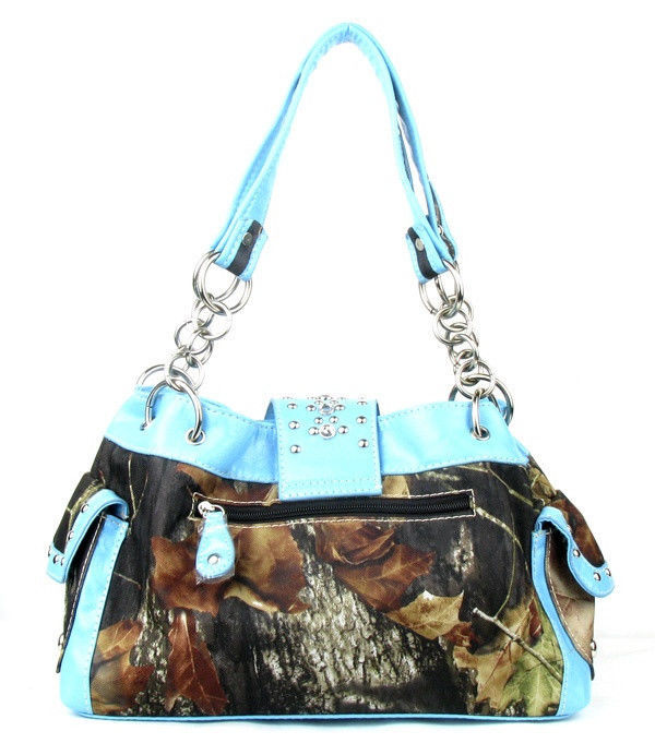 Western Belt Buckle Purse Camouflage Handbag Mossy Oak Camo Handbags